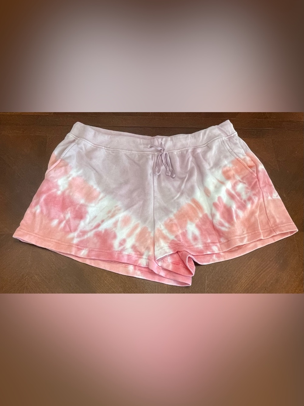LOFT Lou & Grey Pink and White Tie-Dye Athletic Lounge Shorts